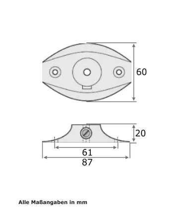 Montageflansch für Tauchfühler  6 mm