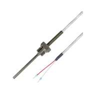 Einschraubfühler G1/2 Zoll bis 400 °C und Pt100 Glasseide-Leitung