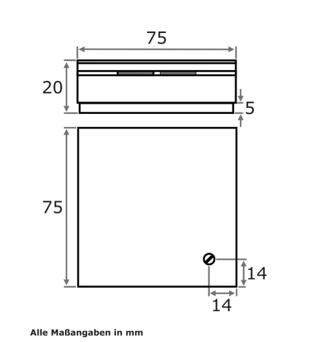 Raumfühler, ABS-Gehäuse, TMax 60 °C, NTC 10 kOhm