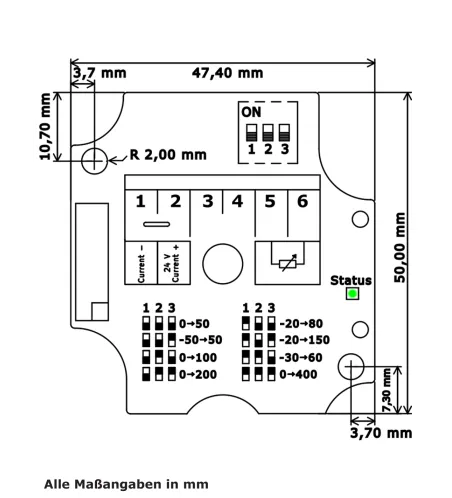 Messumformer, Platine, TMax 180 °C, 4-20 mA