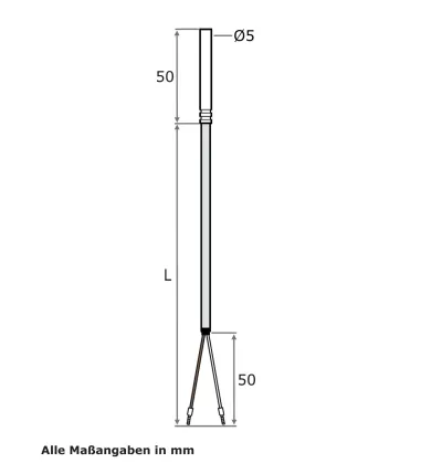 PT1000 Temperatufühler wasserdicht IP68 mit PUR-Leitung