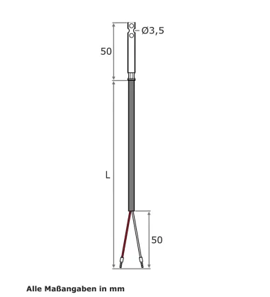 NTC 10 kOhm Luftfühler mit PVC-Leitung