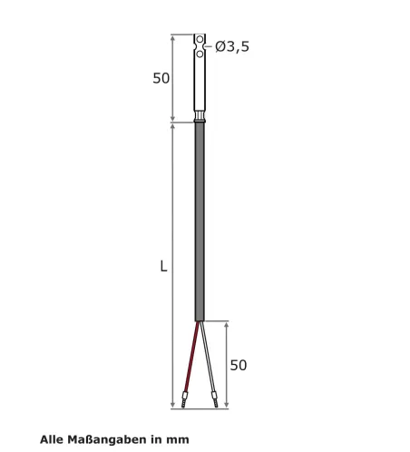 NTC 10 kOhm Luftfühler mit PVC-Leitung