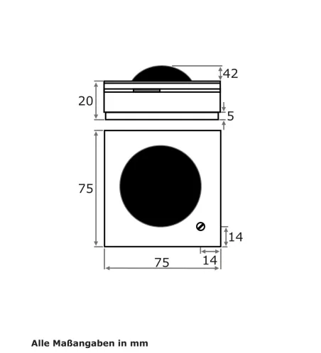 Strahlungsfühler, ABS-Gehäuse, TMax 60 °C, NTC 5 kOhm