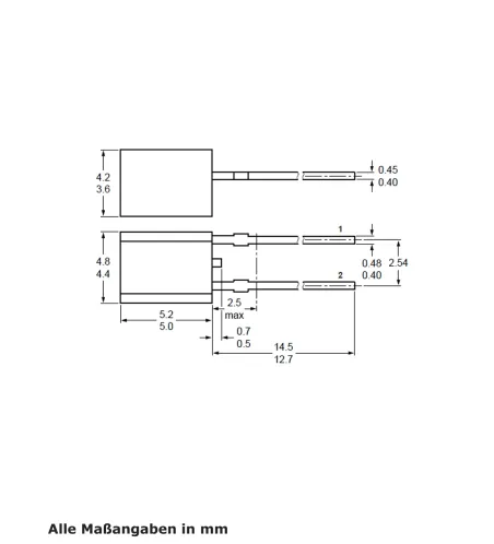 KTY Sensor, TMax 125 °C, KTY81-210