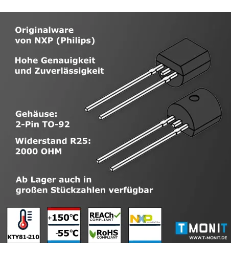 NXP Temperatursensor KTY81-210 KTY81-110 PTC